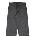 CARHARTT Mens Relaxed Black Denim Jeans W32 L32 Durable Cotton Blend Zip Closure