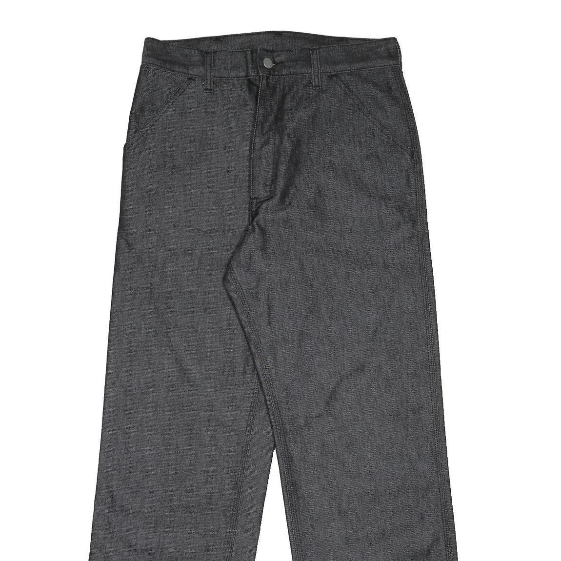 CARHARTT Mens Relaxed Black Denim Jeans W32 L32 Durable Cotton Blend Zip Closure