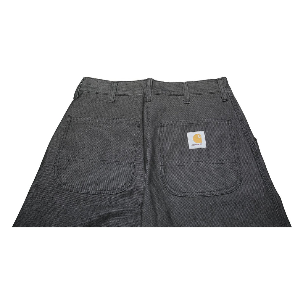 CARHARTT Mens Relaxed Black Denim Jeans W32 L32 Durable Cotton Blend Zip Closure