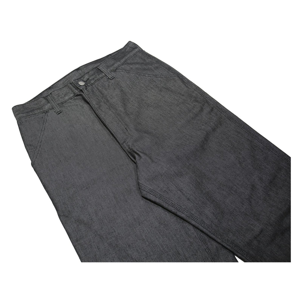 CARHARTT Mens Relaxed Black Denim Jeans W32 L32 Durable Cotton Blend Zip Closure