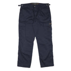 TEDDYS Mens Regular Navy Blue Cotton Blend Zip Cargo Trousers W36 L30 Casual