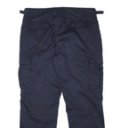 TEDDYS Mens Regular Navy Blue Cotton Blend Zip Cargo Trousers W36 L30 Casual