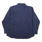 CARHARTT Mens Navy Blue Work Shirt 2XL Cotton Blend Durable Button-Down