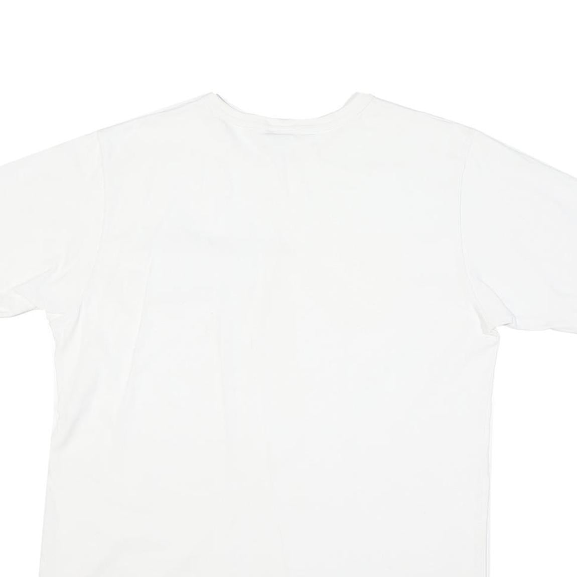 CHAMPION Mens White Cotton Blend Graphic T-Shirt L Short Sleeve Crew Neck