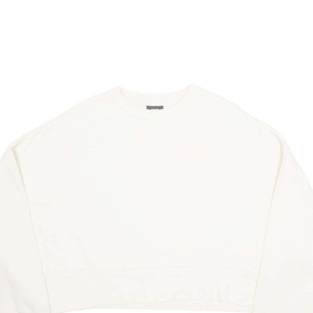 NIKE Cropped Womens Sweatshirt Cream L