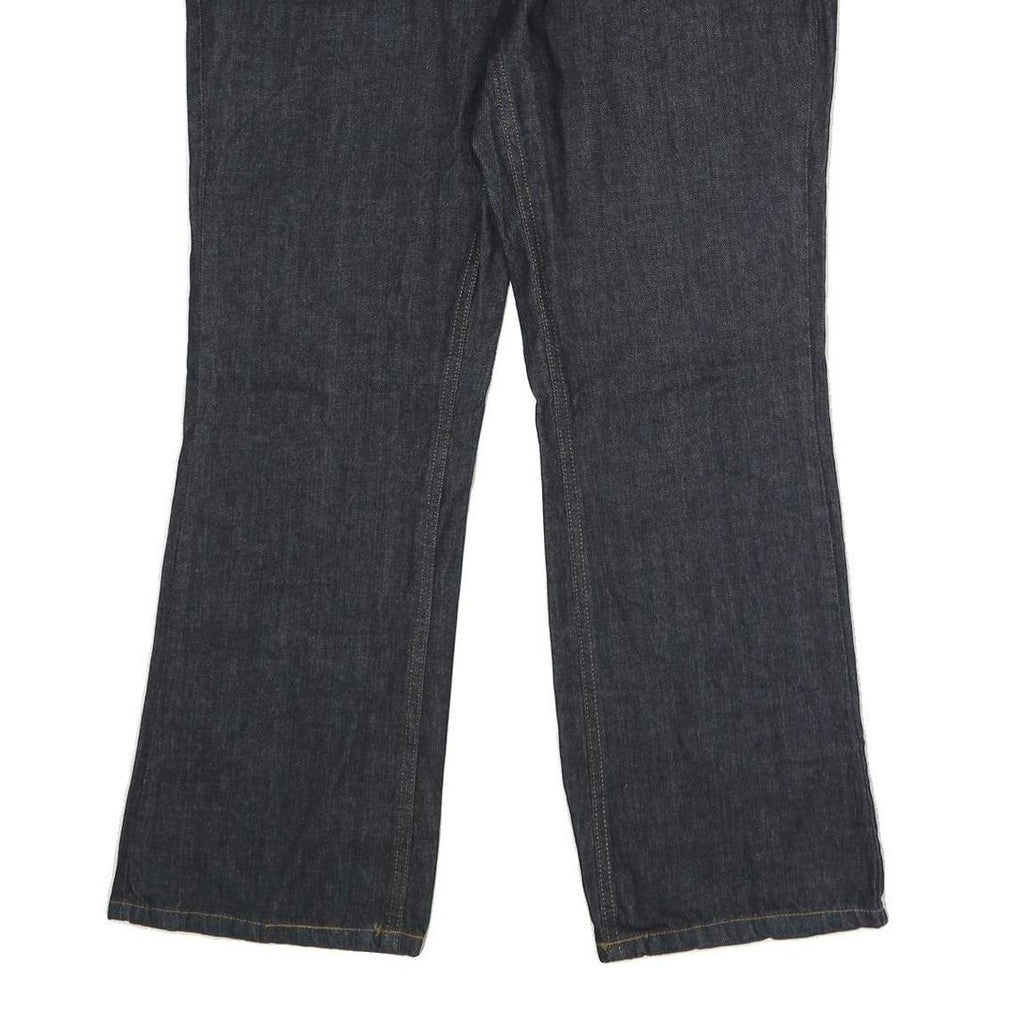 DICKIES Womens Jeans Blue Relaxed Straight Denim Dark W36 L28 Zip Closure