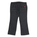 DICKIES Womens Jeans Blue Relaxed Straight Denim Dark W36 L28 Zip Closure