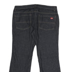 DICKIES Womens Jeans Blue Relaxed Straight Denim Dark W36 L28 Zip Closure