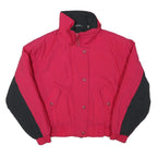 SUNICE Womens Pink & Black Zip Jacket S Polyester Blend Colourblock Sportswear