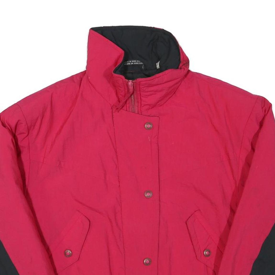 SUNICE Womens Pink & Black Zip Jacket S Polyester Blend Colourblock Sportswear