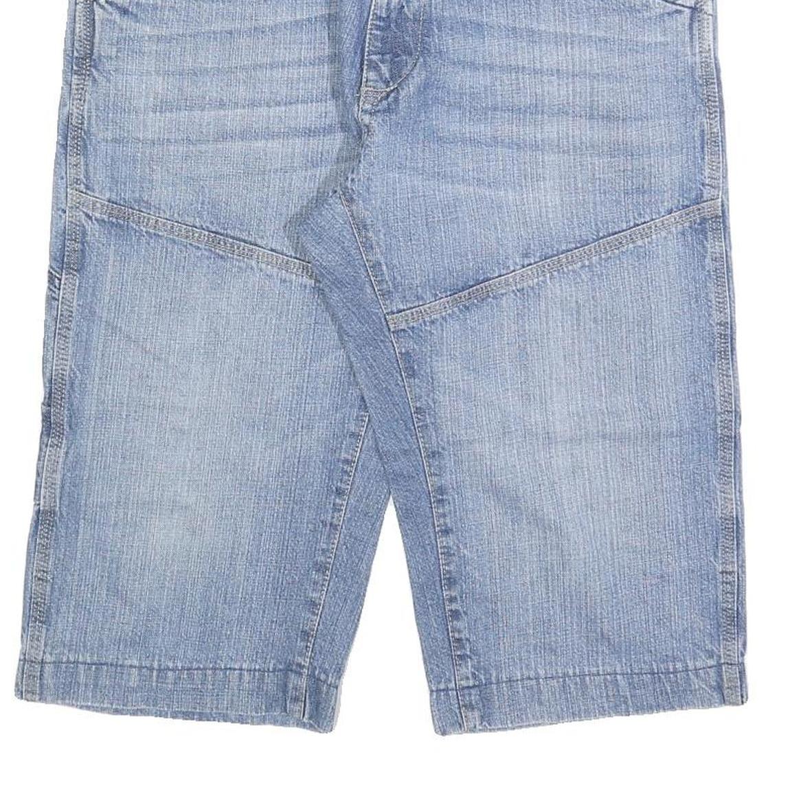 MAURO HERRINI Mens Cotton Blend Blue Casual Denim Shorts XL W38 Stylish