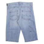 MAURO HERRINI Mens Cotton Blend Blue Casual Denim Shorts XL W38 Stylish