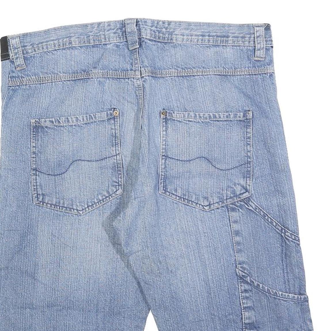 MAURO HERRINI Mens Cotton Blend Blue Casual Denim Shorts XL W38 Stylish