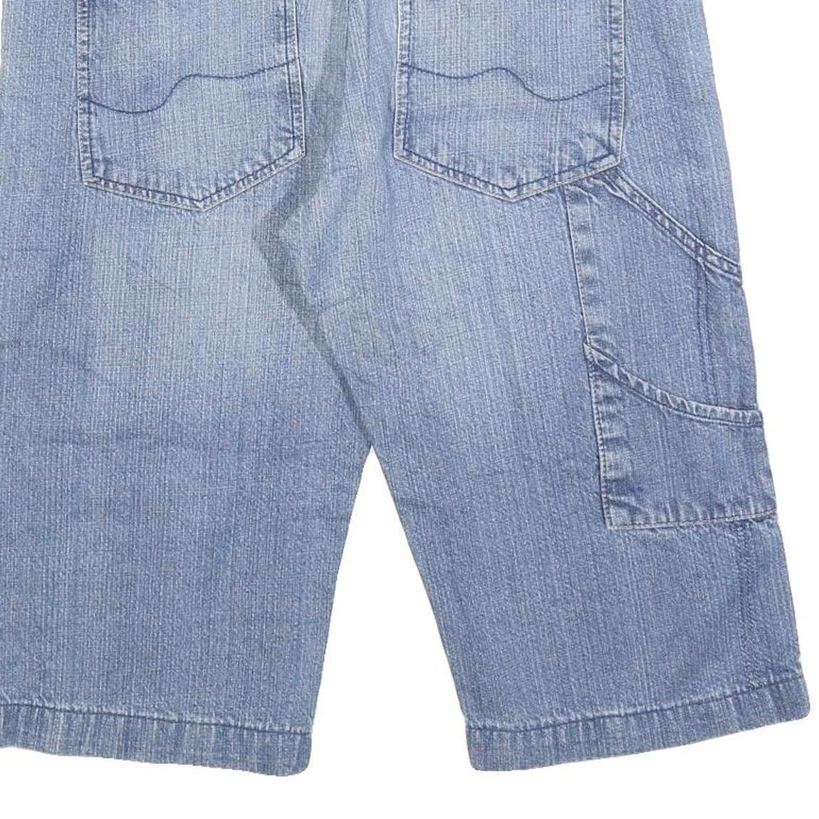 MAURO HERRINI Mens Cotton Blend Blue Casual Denim Shorts XL W38 Stylish