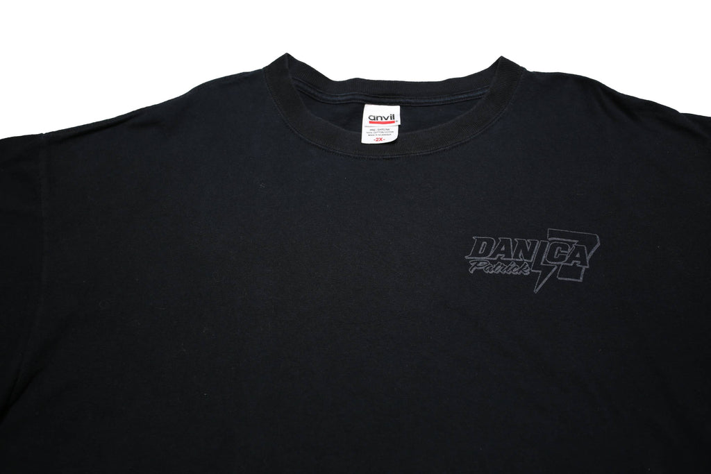 ANVIL Womens Black Danica Patrick Graphic T-Shirt 2XL Short Sleeve Crew Neck