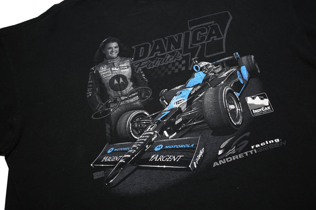 ANVIL Womens Black Danica Patrick Graphic T-Shirt 2XL Short Sleeve Crew Neck