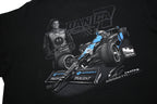 ANVIL Womens Black Danica Patrick Graphic T-Shirt 2XL Short Sleeve Crew Neck