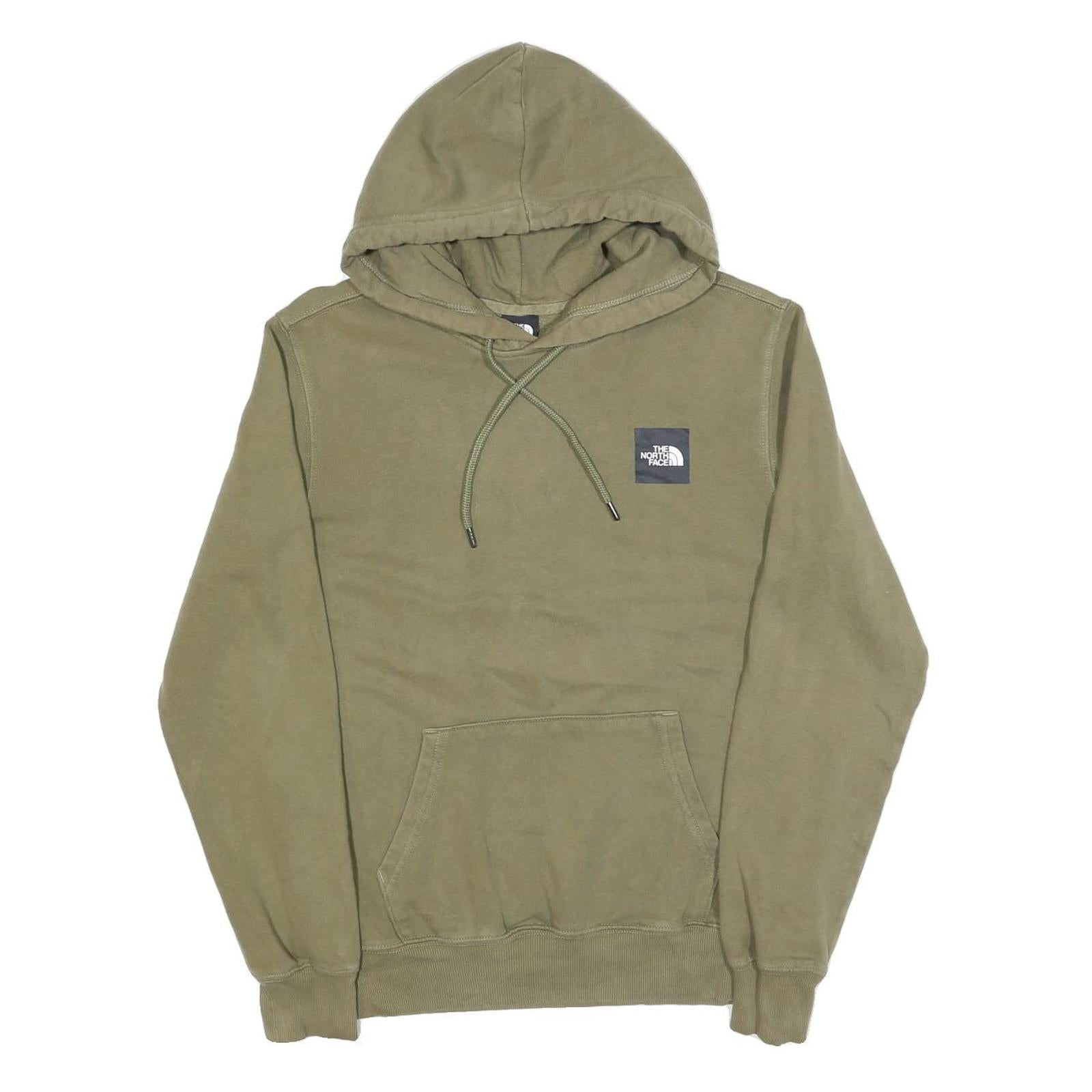 THE NORTH FACE Mens Green Hoodie S Cotton Blend Pullover Casual Wear