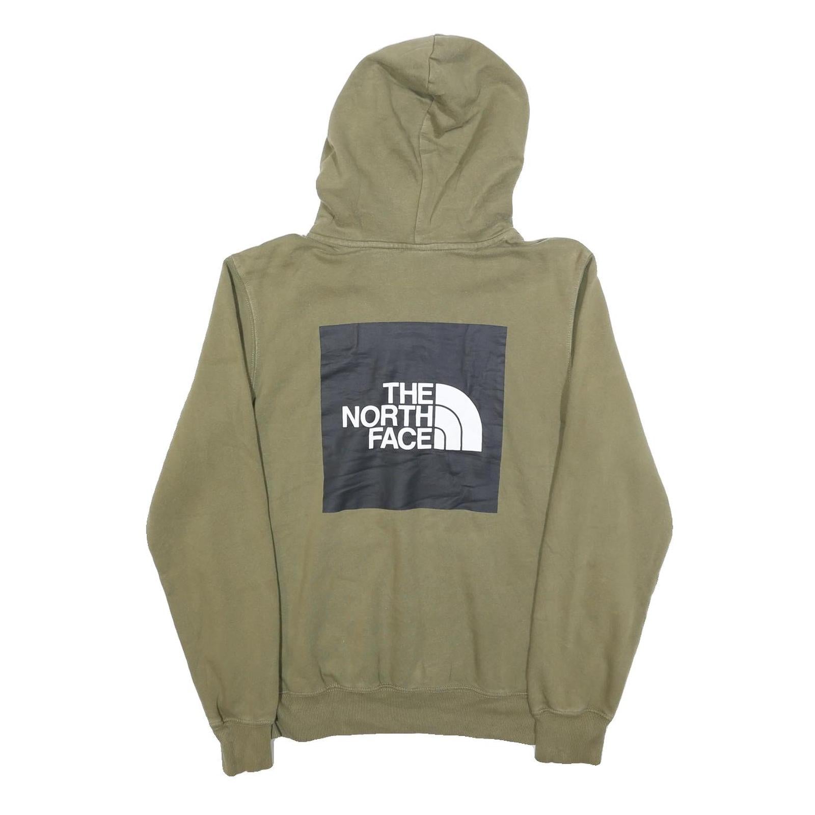 THE NORTH FACE Mens Green Hoodie S Cotton Blend Pullover Casual Wear