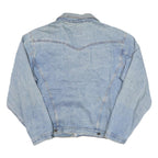 DAVID Mens Blue Denim Jacket L Cotton Blend Classic Button Closure Casual