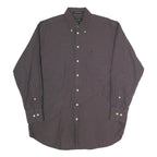 NAUTICA Mens Grey Button-Down Shirt L Cotton Blend Long Sleeve Casual Smart