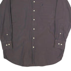 NAUTICA Mens Grey Button-Down Shirt L Cotton Blend Long Sleeve Casual Smart