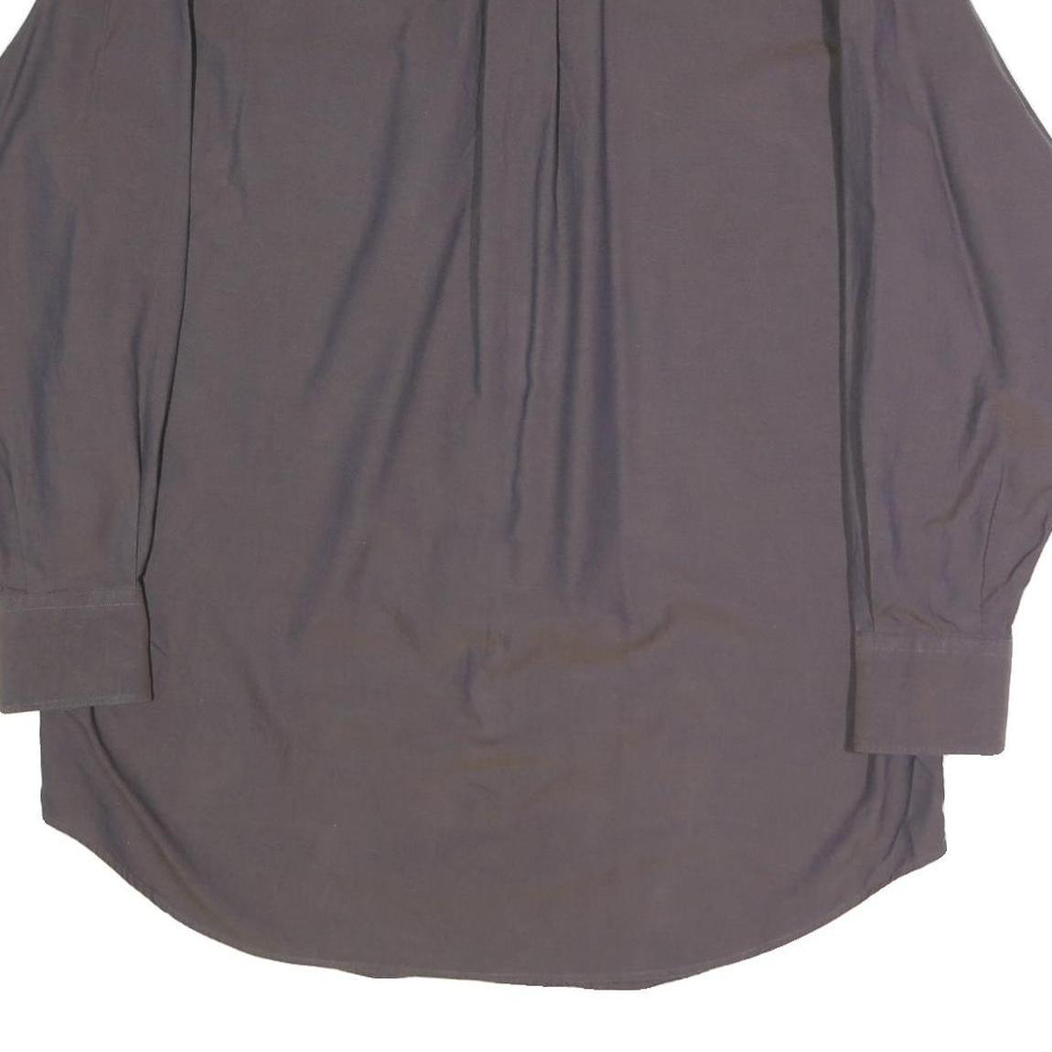 NAUTICA Mens Grey Button-Down Shirt L Cotton Blend Long Sleeve Casual Smart