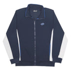 LOTTO Mens Navy Blue & White Jacket L Synthetic Zip Casual Sportswear