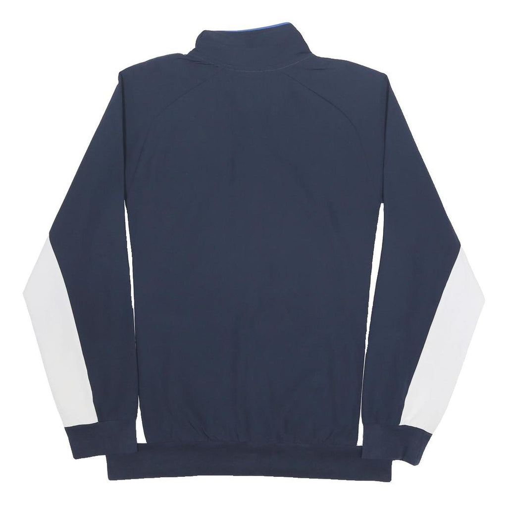 LOTTO Mens Navy Blue & White Jacket L Synthetic Zip Casual Sportswear