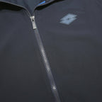 LOTTO Mens Navy Blue & White Jacket L Synthetic Zip Casual Sportswear