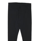 Womens Black Joggers L W32 L27 Cotton Blend Slim Tapered Casual Fitness Bottoms