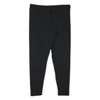 Womens Black Joggers L W32 L27 Cotton Blend Slim Tapered Casual Fitness Bottoms