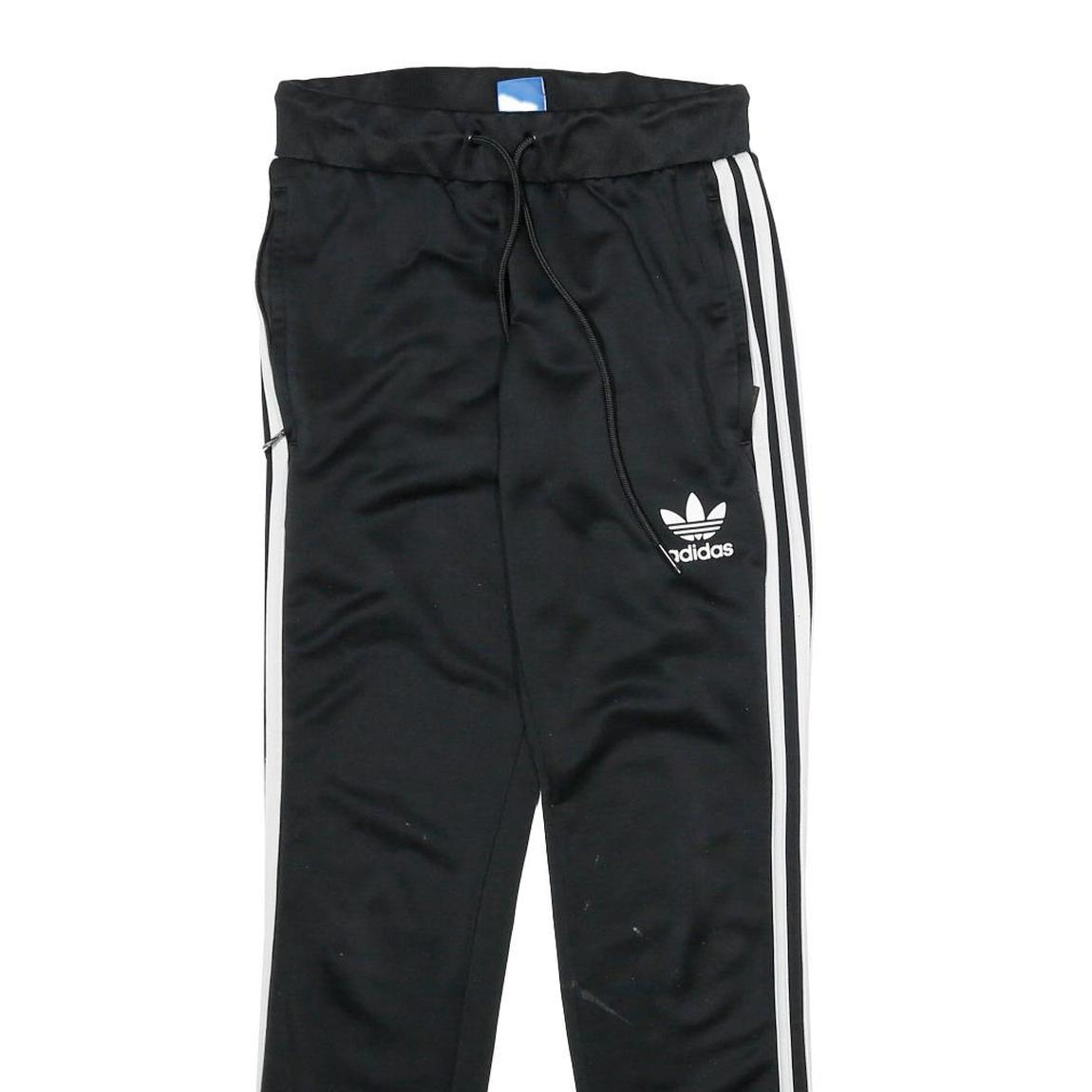 ADIDAS Womens Joggers Black & White Slim Tapered UK 6 W24 L29 Sportswear
