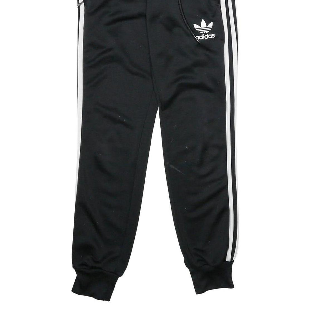 ADIDAS Womens Joggers Black & White Slim Tapered UK 6 W24 L29 Sportswear