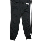 ADIDAS Womens Joggers Black & White Slim Tapered UK 6 W24 L29 Sportswear