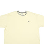 SLAZENGER Mens Cream & Grey T-Shirt 4XL Short Sleeve Crew Neck Cotton Casual
