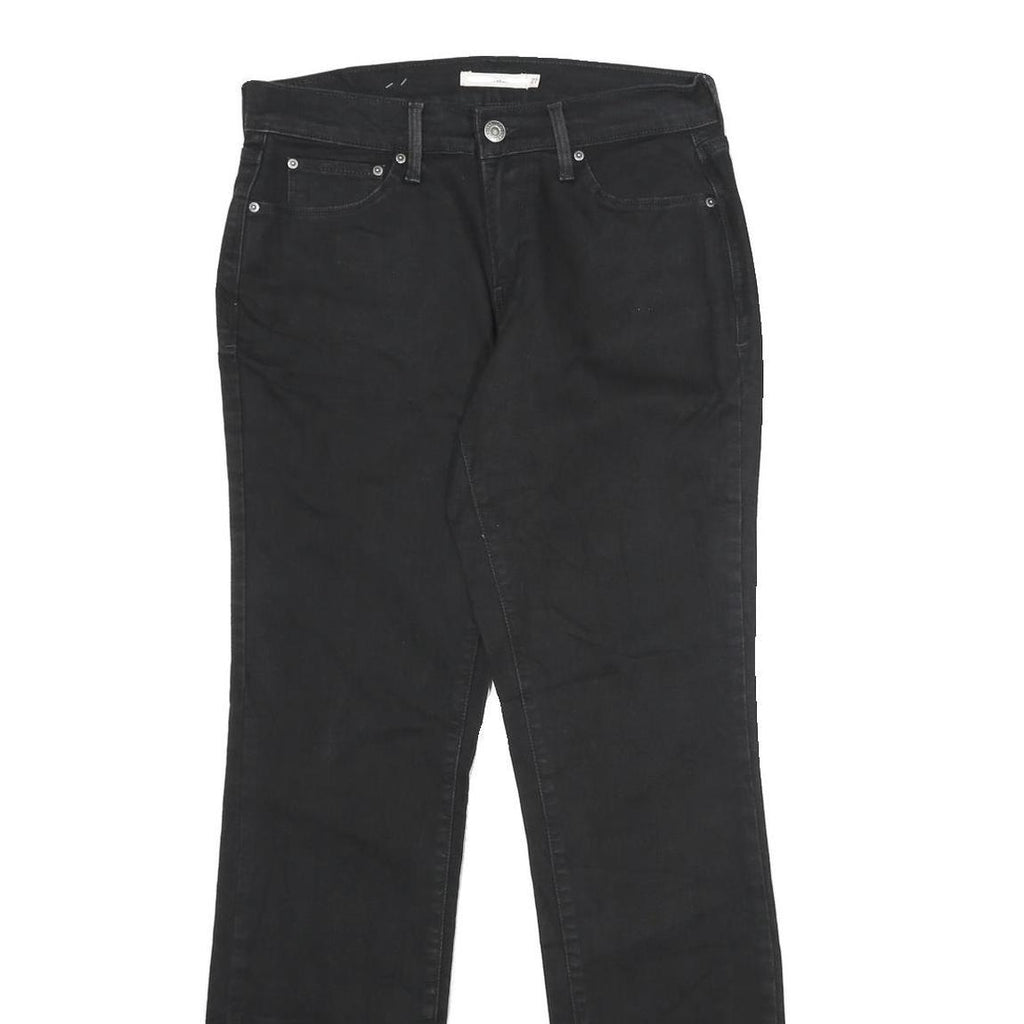 LEVI'S 505 Womens Jeans Black Regular Straight Denim Raw W27 L32 Classic Fit