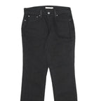 LEVI'S 505 Womens Jeans Black Regular Straight Denim Raw W27 L32 Classic Fit