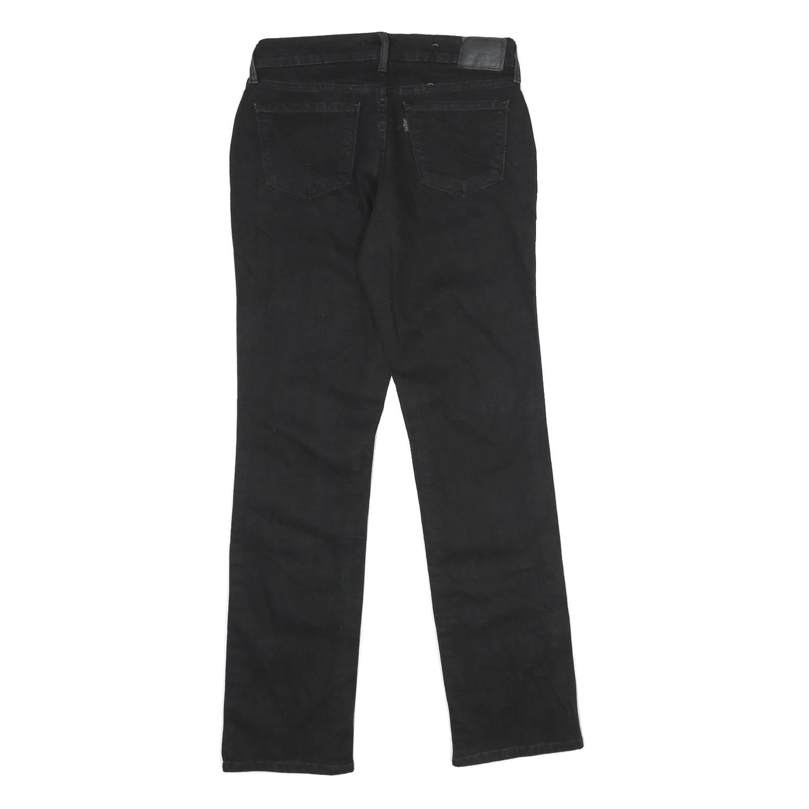 LEVI'S 505 Womens Jeans Black Regular Straight Denim Raw W27 L32 Classic Fit