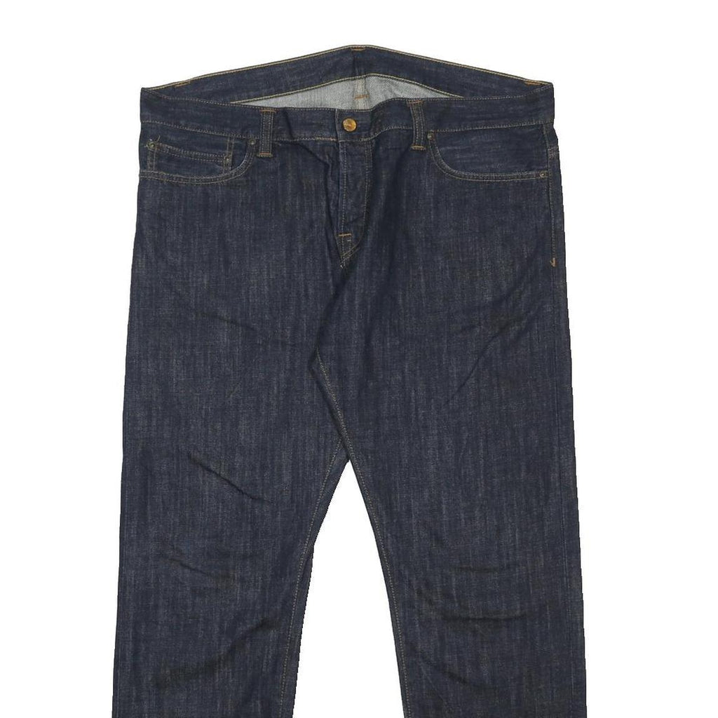 CARHARTT Mens Jeans Blue Regular Straight Denim Raw W38 L32 Workwear Durable