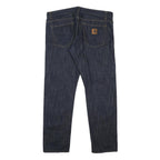 CARHARTT Mens Jeans Blue Regular Straight Denim Raw W38 L32 Workwear Durable