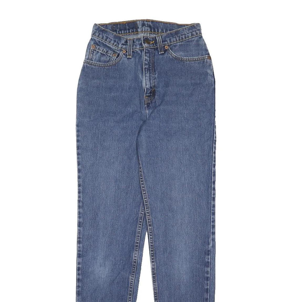 LEVI'S 512 Womens Slim Blue Denim Medium Wash Jeans W24 L32 Classic Cotton Zip