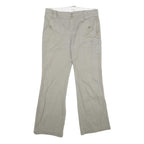 CALVIN KLEIN Womens Cotton Beige Regular Straight Trousers W34 L31 Casual Zip