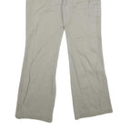 CALVIN KLEIN Womens Cotton Beige Regular Straight Trousers W34 L31 Casual Zip