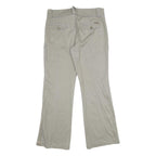 CALVIN KLEIN Womens Cotton Beige Regular Straight Trousers W34 L31 Casual Zip