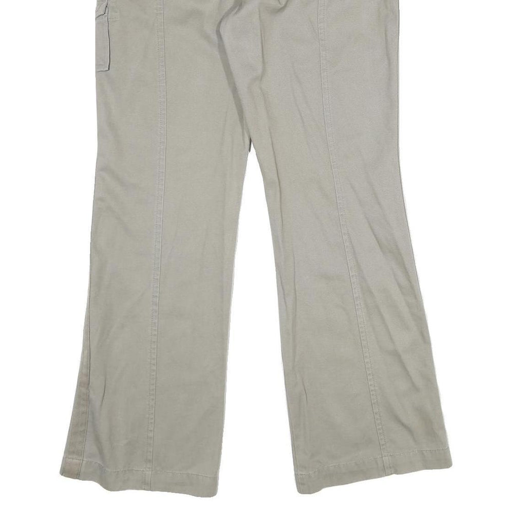 CALVIN KLEIN Womens Cotton Beige Regular Straight Trousers W34 L31 Casual Zip