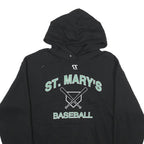 CHAMPION Mens Black St. Mary's Baseball Pullover Hoodie M Cotton Blend