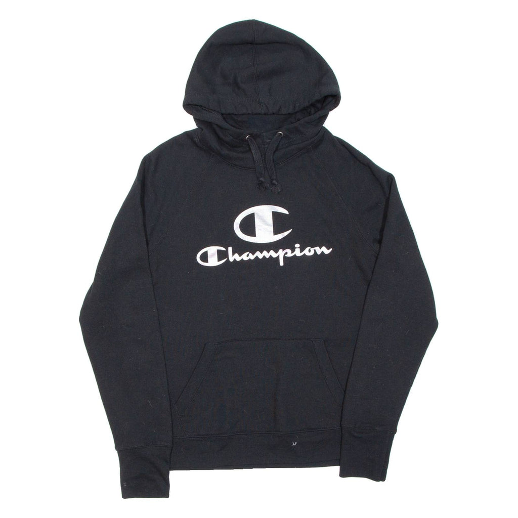 CHAMPION Womens Black Hoodie S