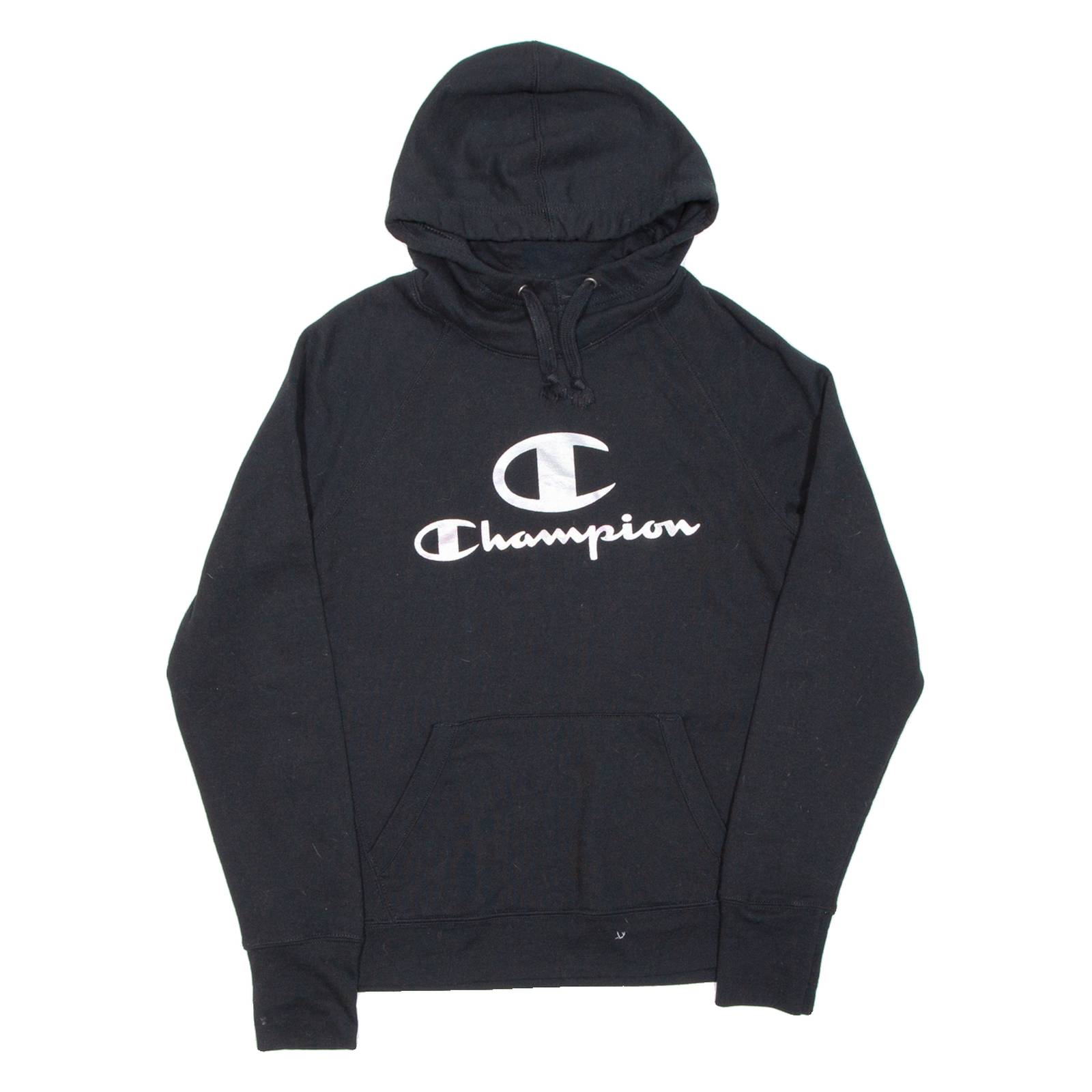 CHAMPION Womens Black Hoodie S