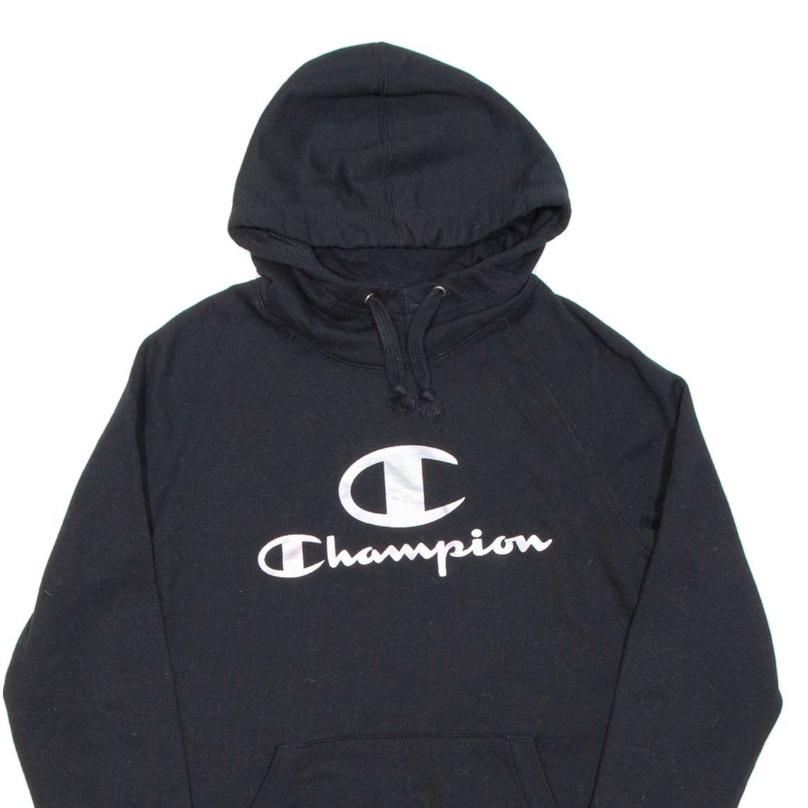 CHAMPION Womens Black Hoodie S
